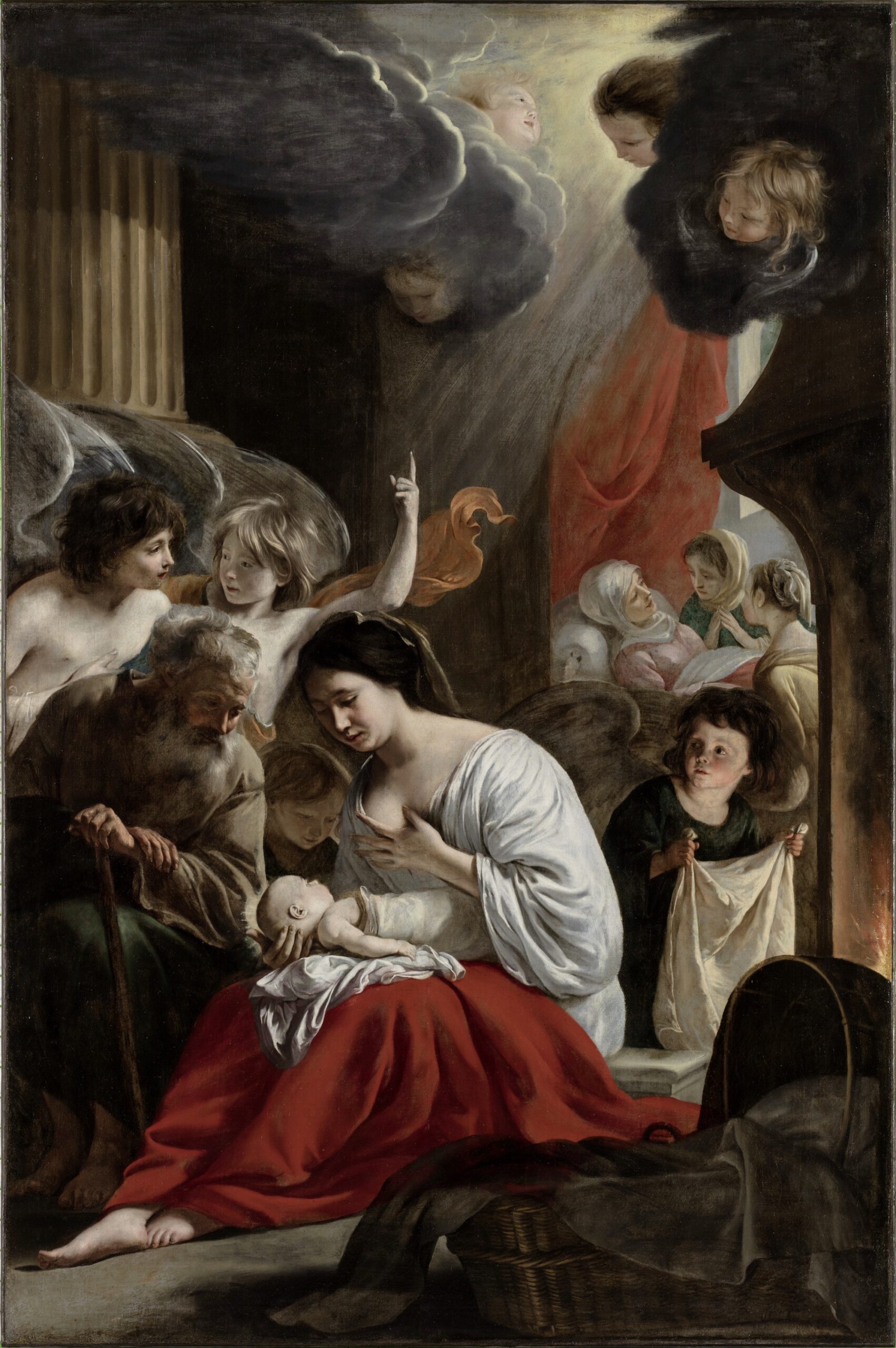 Louis (vers 1593-1648) et Matthieu Le Nain (1607-1677), La Nativité de la Vierge, 1640. Huile sur toile, 220 x 150 cm. Photo service de presse. © DRAC Ile-de-France