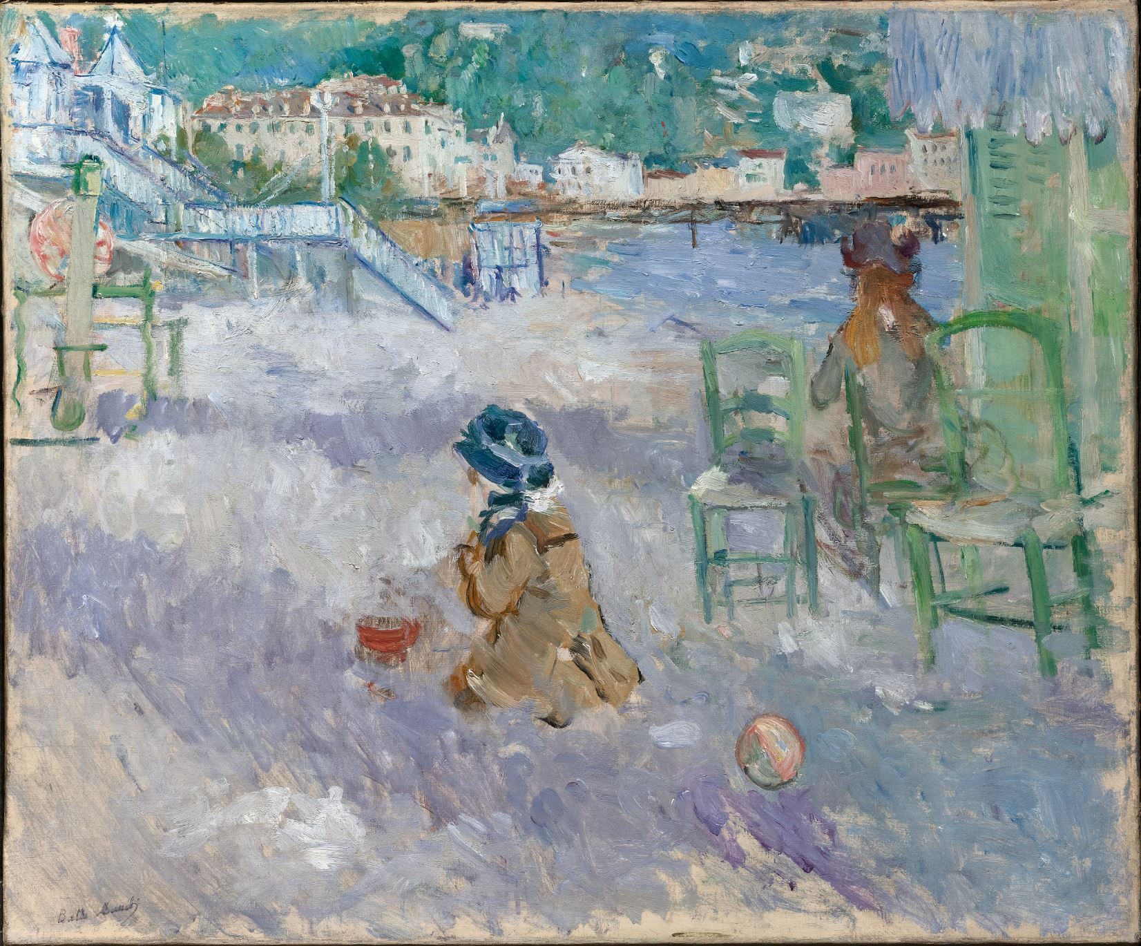 Berthe Morisot (1841-1895), La Plage de Nice, 1882. Huile sur toile, 46,5 x 56 cm. Collection particulière. Photo service de presse. © Sotheby’s