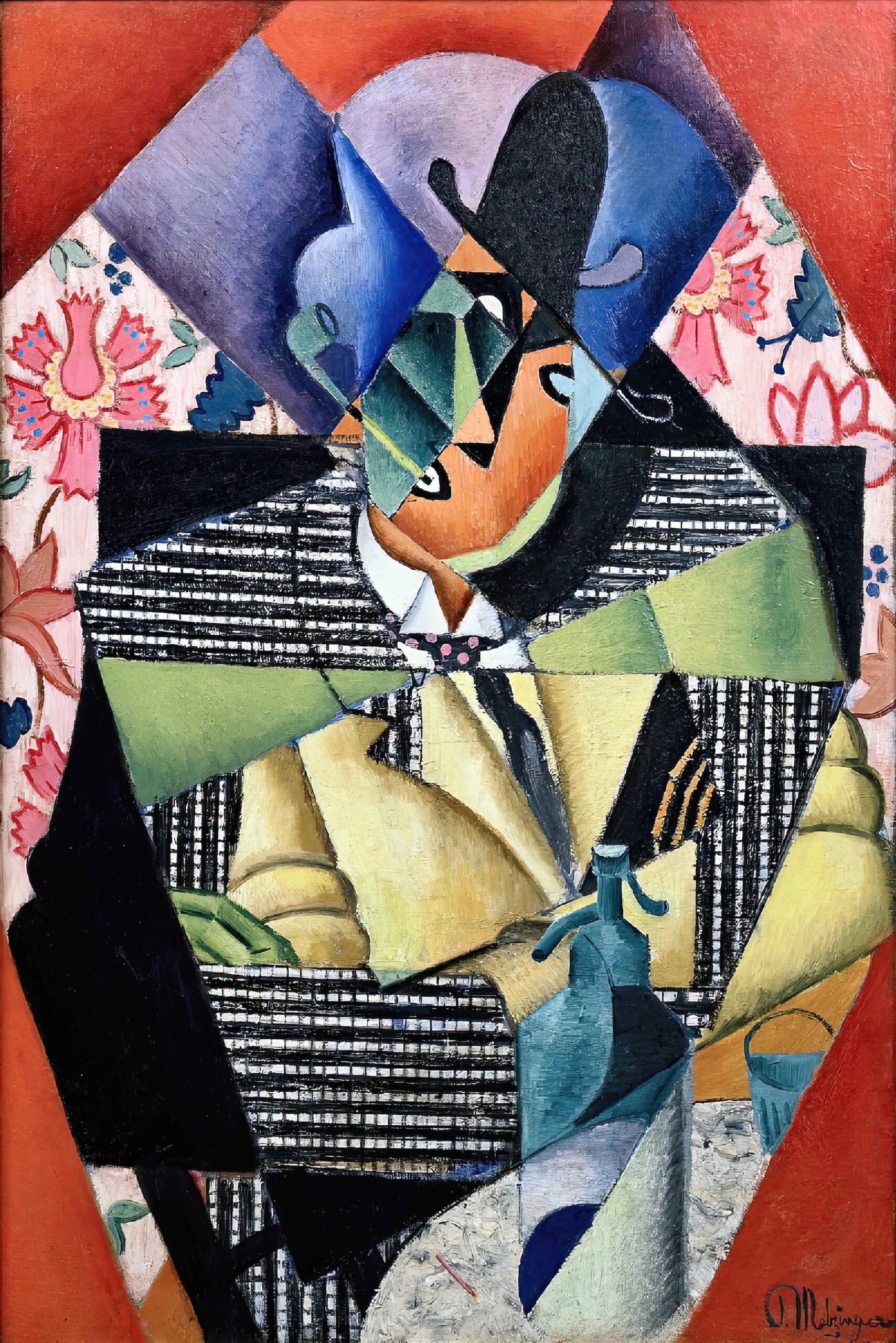 Jean Metzinger (1883-1956), Portrait de Max Jacob, 1913. Huile sur toile, 92,7 x 65,4 cm. Collection privée, courtesy Jacques de la Béraudière. © Adagp, Paris, 2024