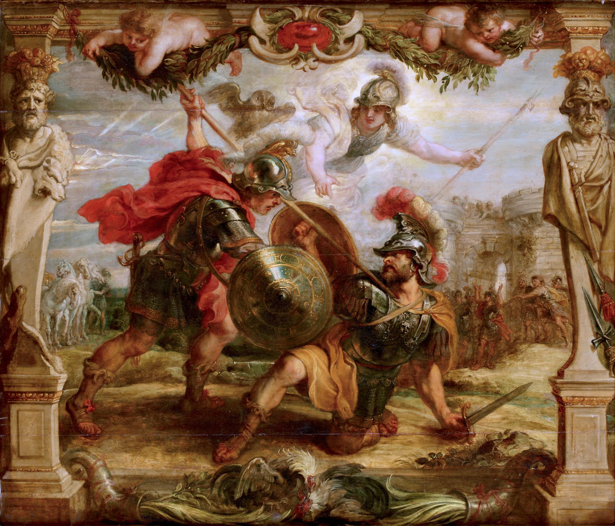 Pierre-Paul Rubens (1577-1640), Achille vainqueur d’Hector, 1630. Huile sur panneau de bois, 108 × 126,5 cm. Pau, musée des Beaux-Arts. Photo service de presse. © RMN-GP / Thierry Ollivier