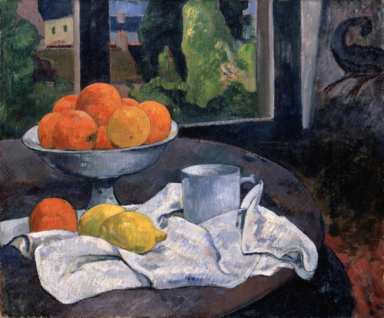 Paul Gauguin (1848-1903), Nature morte à la coupe de fruits et aux citrons, vers 1889-1890. Huile sur toile, 50 x 60 cm. Baden, Museum Langmatt. Photo service de presse. © M. und R. Fischli, Fotocompany, Baden