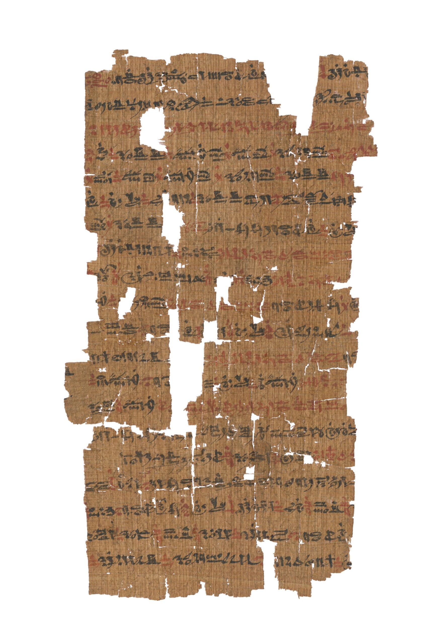 Papyrus hiératique contenant des recettes médicales contre la toux. © Staatliche Museen zu Berlin, Ägyptisches Museum und Papyrussammlung 