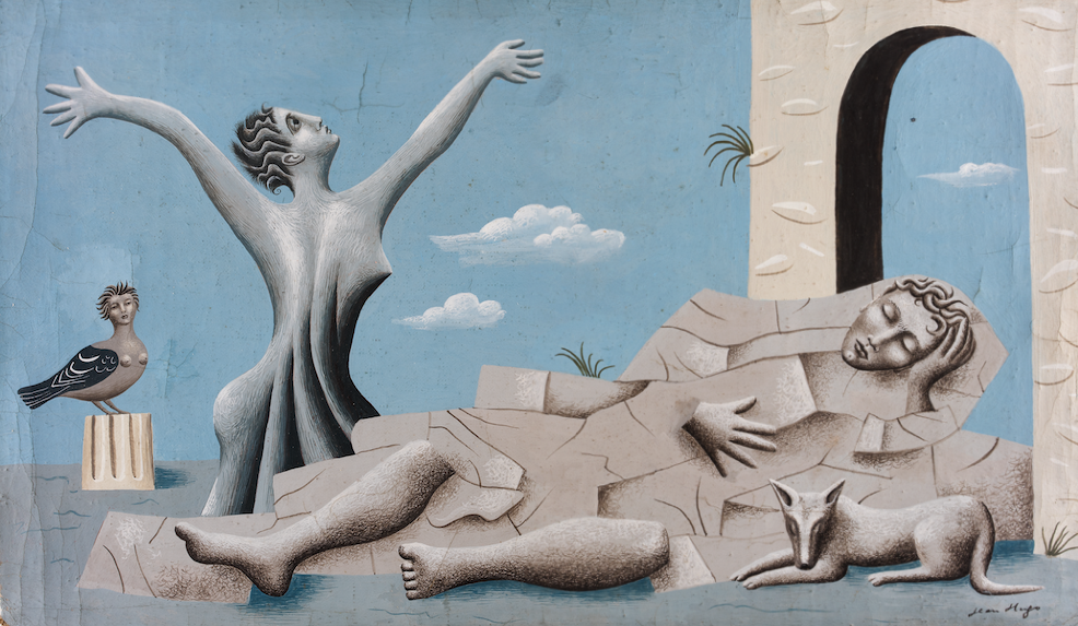 Jean Hugo (1894-1984), Les Métamorphoses, 1929. Tempera sur toile, 32,5 x 53,8 cm. Collection particulière. Photo service de presse. © musée Fabre de Montpellier Méditerranée Métropole, photographie : Frédéric Jaulmes © Adagp, Paris, 2024