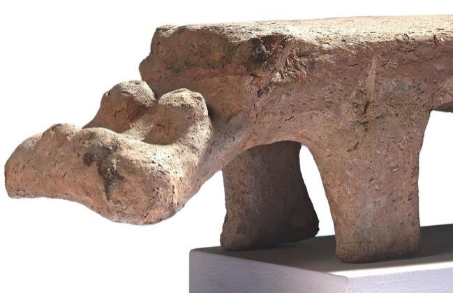 Statuette d’hippopotame (détail), terre cuite. Égypte, Toukh, époque prédynastique, MAN 77718.f.