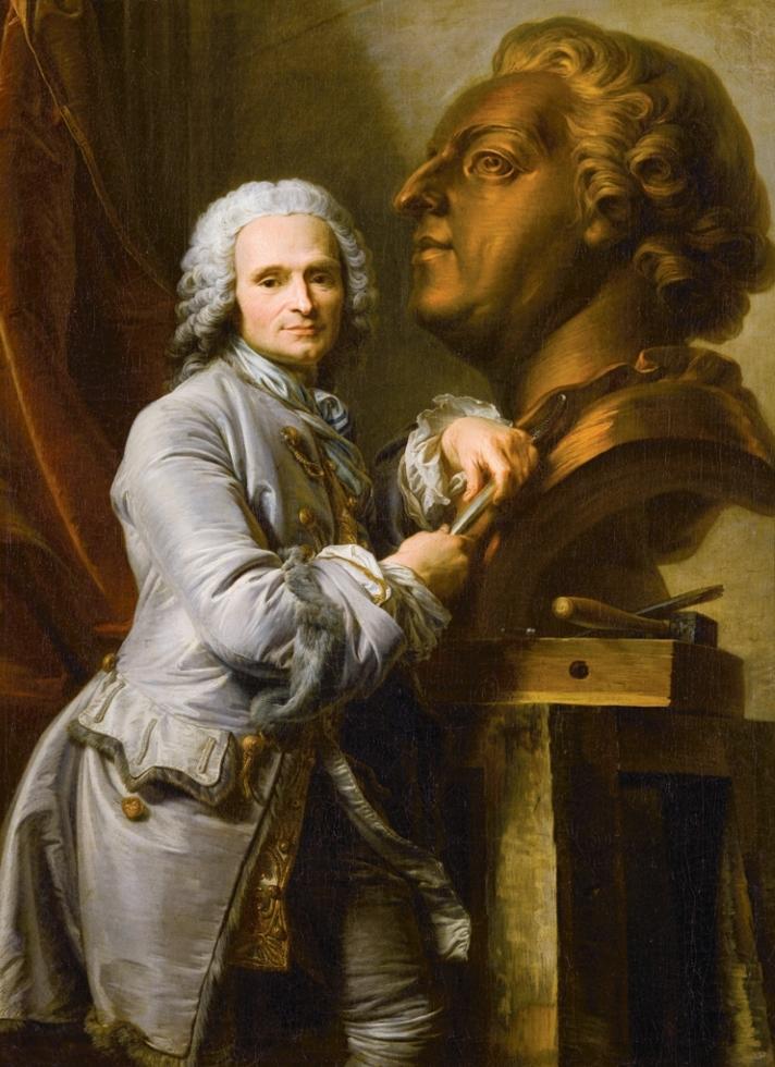 Jean Valade (1709-1787), Jean-Baptiste Lemoyne (1704-1778), sculpteur, 1754. Huile sur toile, 130 x 98 cm. Versailles, musée national des châteaux de Versailles et de Trianon.