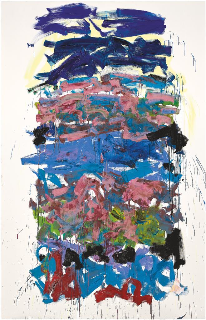 Joan Mitchell (1925-1992), Champs, 1990. Huile sur toile, 280 x 180 cm.