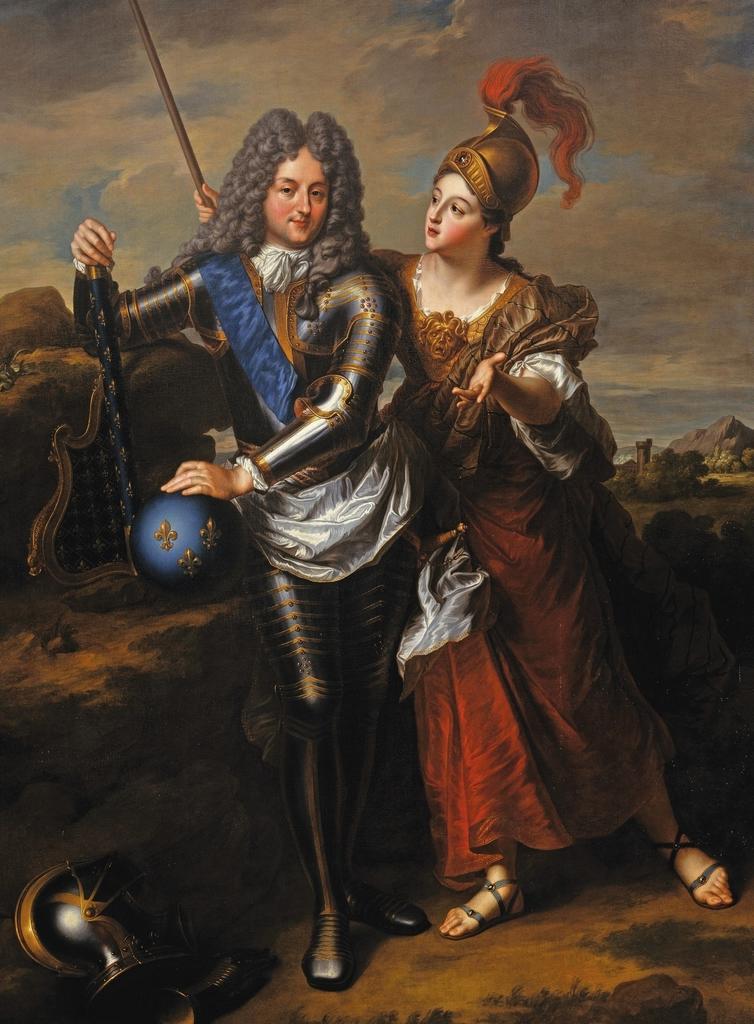 Jean-Baptiste Santerre (1651-1717), Philippe d’Orléans, Régent du royaume, et Marie-Madeleine de La Vieuville, comtesse de Parabère, 1715. Huile sur toile, 248 x 160 cm. Versailles, musée national des châteaux de Versailles et de Trianon.