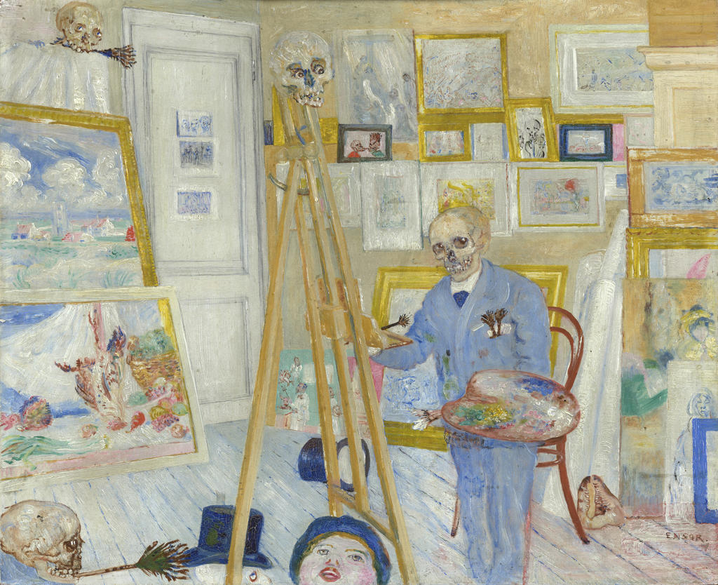 James Ensor (1860-1949), Le Squelette peintre, 1896. Huile sur toile. Anvers, KMSKA – Communauté flamande. 