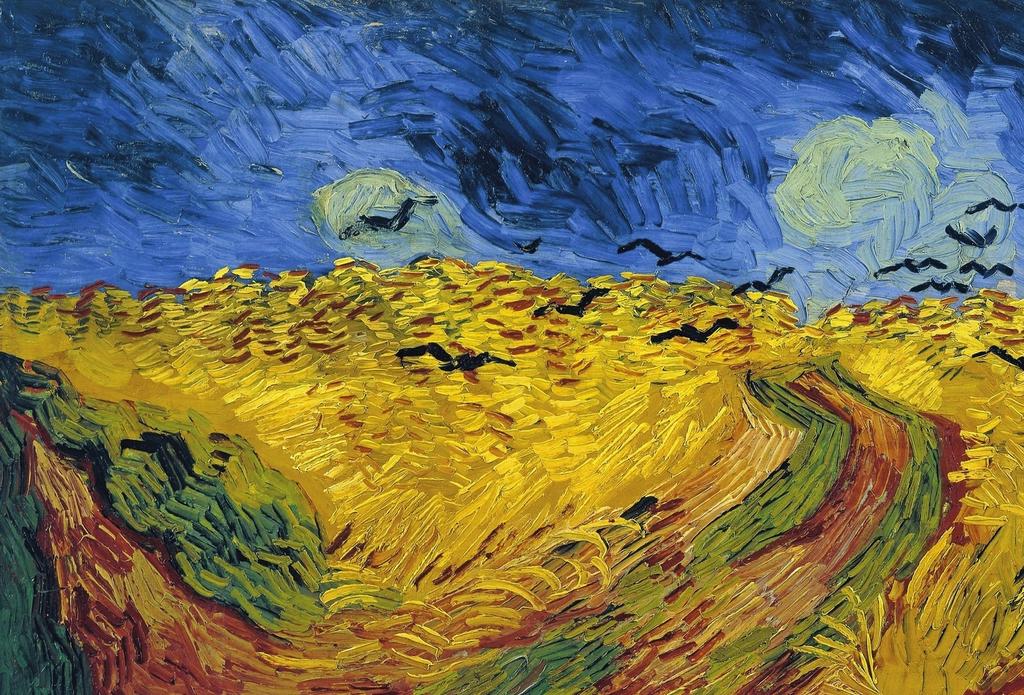 Champ de blé aux corbeaux (détail), 1890. Huile sur toile, 50,5 x 103 cm. Amsterdam, Van Gogh Museum.