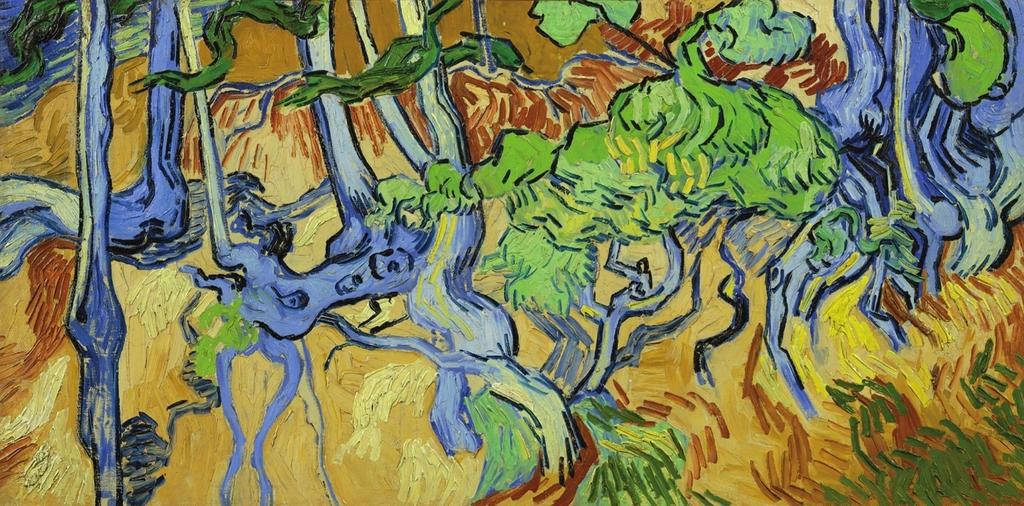 Racines d’arbres, 1890. Huile sur toile, 50,3 x 100,1 cm. Amsterdam, Van Gogh Museum.