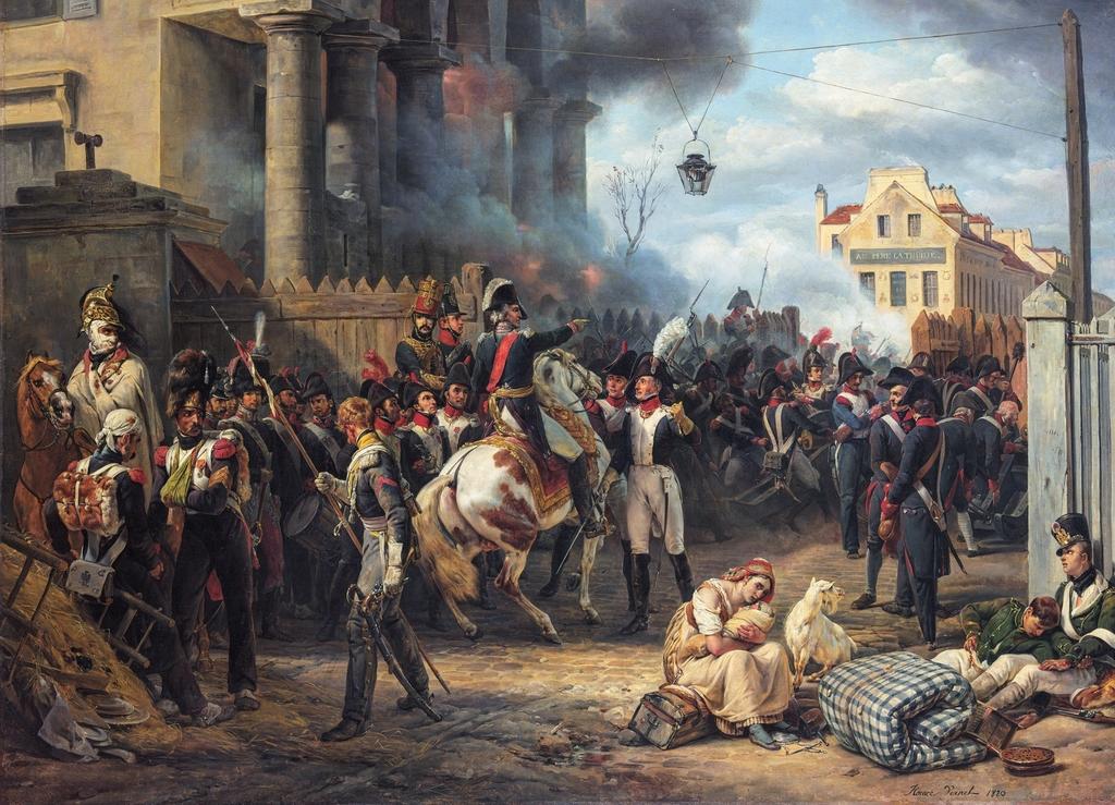 Horace Vernet (1789-1863), La Barrière de Clichy, 1820. Huile sur toile, 98 x 131 cm. Paris, musée du Louvre.