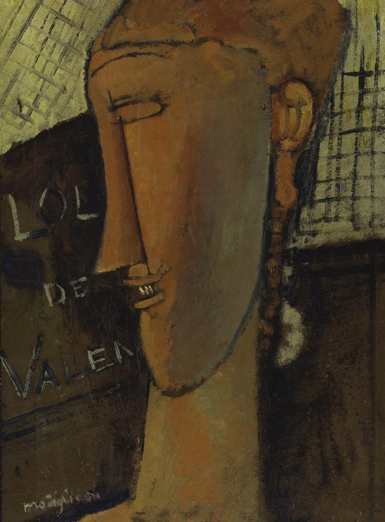 Amedeo Modigliani (1884-1920), Lola de Valence (détail), 1915. Huile sur papier monté sur bois, 52,1 x 33,7 cm. New York, The Metropolitan Museum of Art.