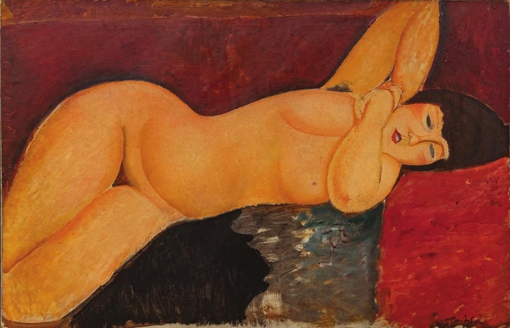 Amedeo Modigliani (1884-1920), Nu couché, 1917-1918. Huile sur toile, 66 x 100 cm. Turin, Pinacoteca Agnelli.