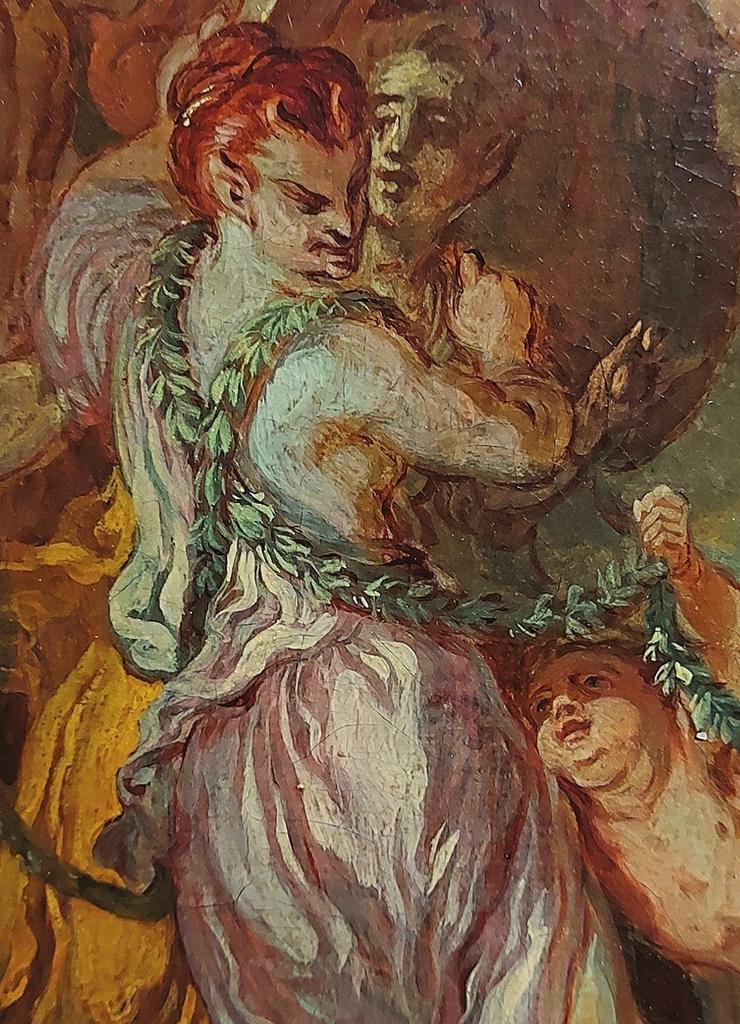 Claude Gillot (1673-1722), Le Triomphe de Bacchus (détail de l’une des bacchantes), vers 1700-1710. Huile sur toile. Paris, collection particulière.