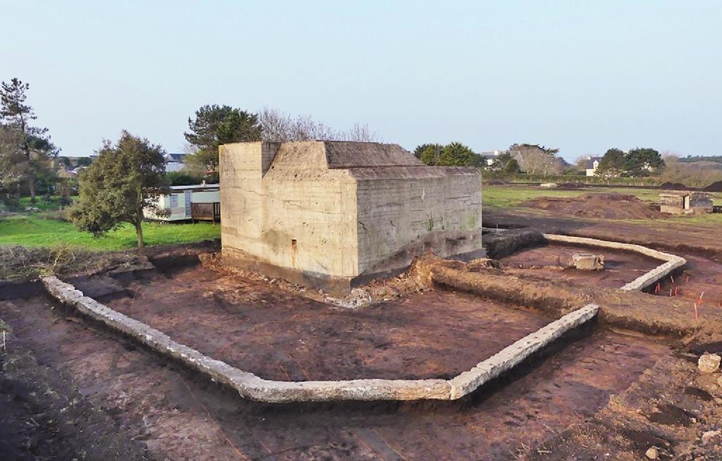 Site de la station de détection Nutria au Croisic, en cours de fouille en mars 2023.