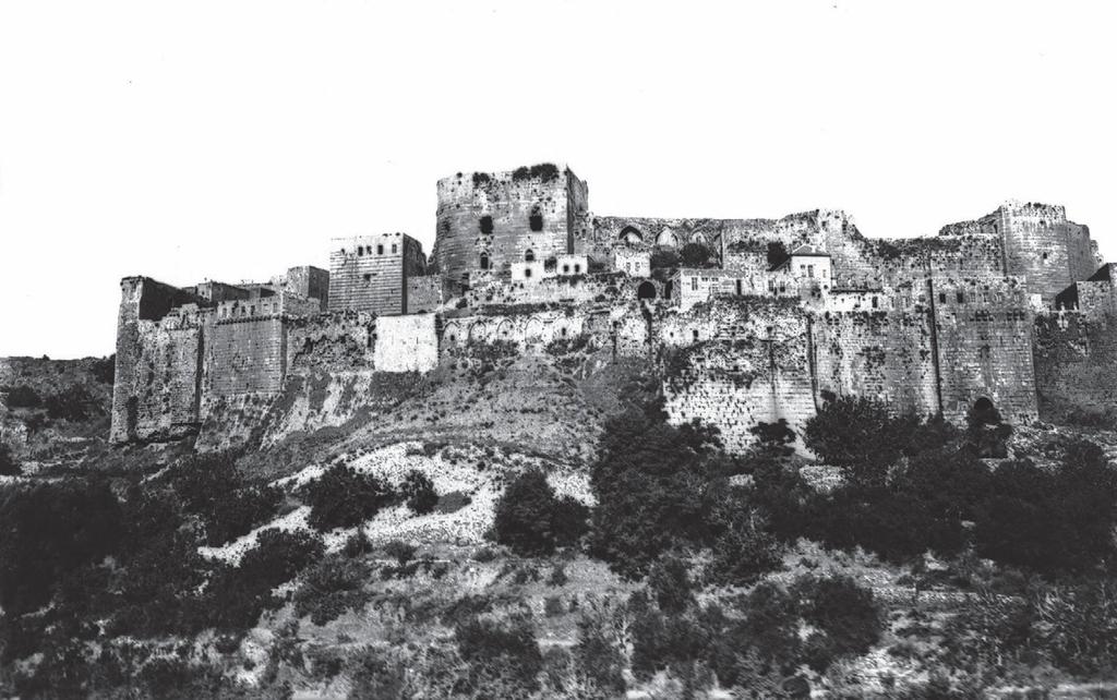 Krak des Chevaliers avant restauration, vue aérienne, 1932.