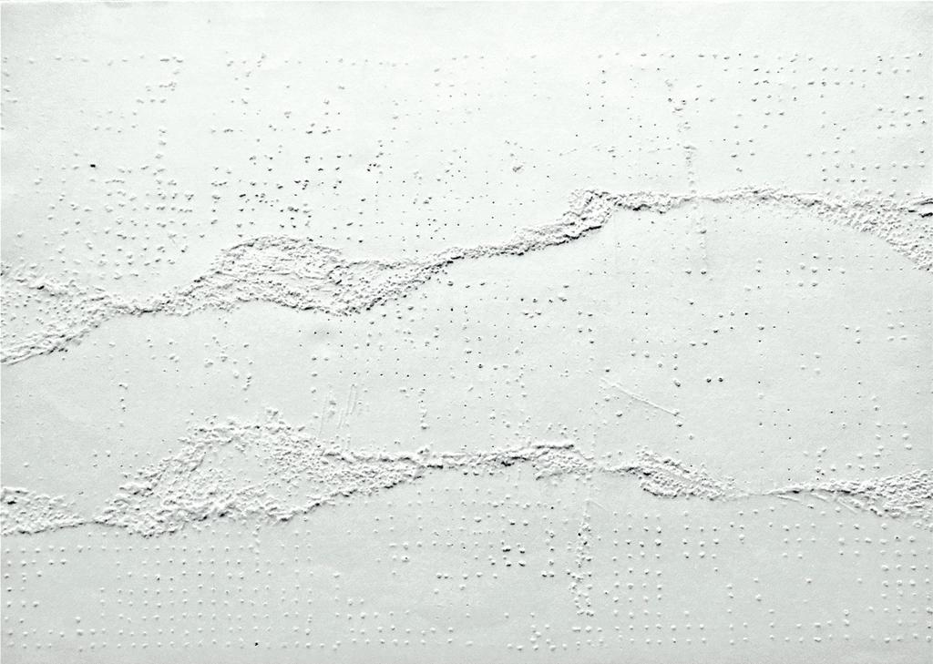 Sans titre, 2014, gravure directe, 50 x 70 cm.