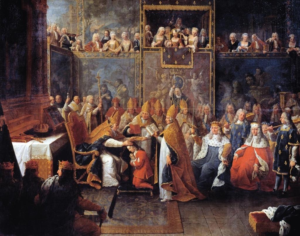 Pierre Hubert Subleyras, Le Sacre de Louis XV, 1722. L’œuvre faisait partie d’un triptyque dont Le Sacre constituait le panneau central. Huile sur toile, 206 x 255,5 cm. Toulouse, musée des Augustins.