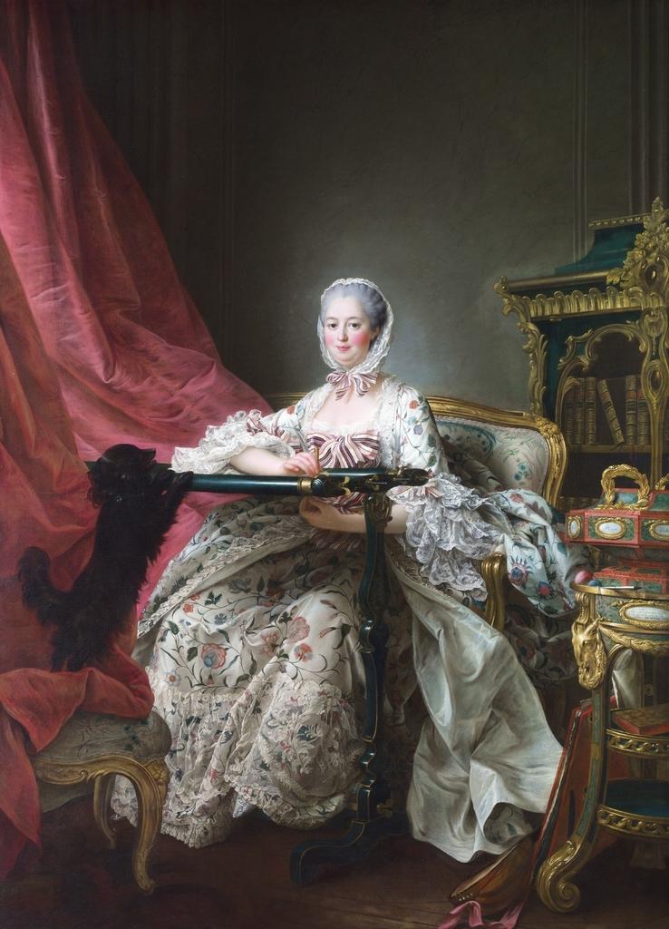 François Hubert Drouais, Mme de Pompadour à son métier à broder, 1763-64 Huile sur toile, 217 x 156,8 cm. Londres, The National Gallery.