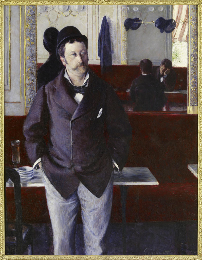 Gustave Caillebotte (1848-1894), Dans un café, 1880. Huile sur toile, 155 x 115 cm. Paris, musée d’Orsay, en dépôt au musée des Beaux-Arts de Rouen.