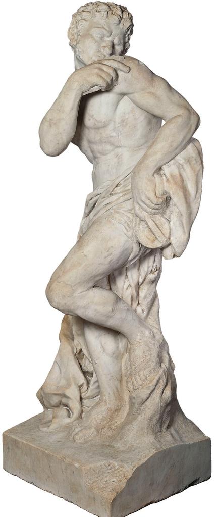 Pierre Puget (1620-1694), Faune se préparant à jouer de la syrinx, 1692-1694. Marbre, 157 x 56 x 49 cm. Marseille, musée des Beaux-Arts.