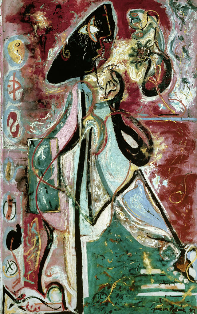 Jackson Pollock (1912-1956), The Moon Woman, 1942. Huile sur toile. Collection Peggy Guggenheim.