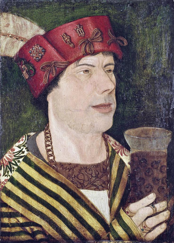 Portrait d’un fou à la cour de Maximilien Ier (?), vers 1515-20. Huile sur bois, 30,6 × 21,9 cm. Anvers, The Phoebus Foundation. 