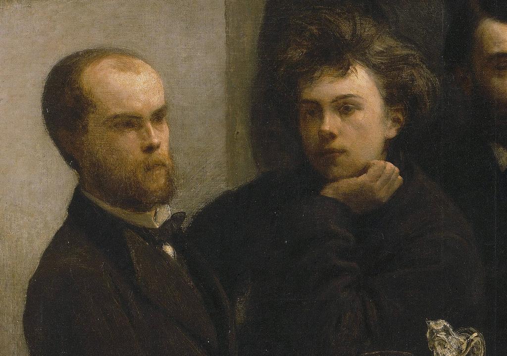 Henri Fantin-Latour (1836-1904), Un coin de table (détail figurant Verlaine et Rimbaud), 1872. Huile sur toile. Paris, musée d’Orsay. 