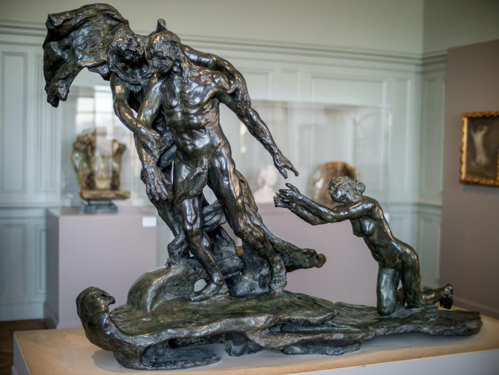 Camille Claudel (1864-1943), L’Âge mûr, modèle créé en 1898. Bronze, 121 x 181,2 x 73 cm. Fonte Frédéric Carvillani, 1913. Paris, musée Rodin. 