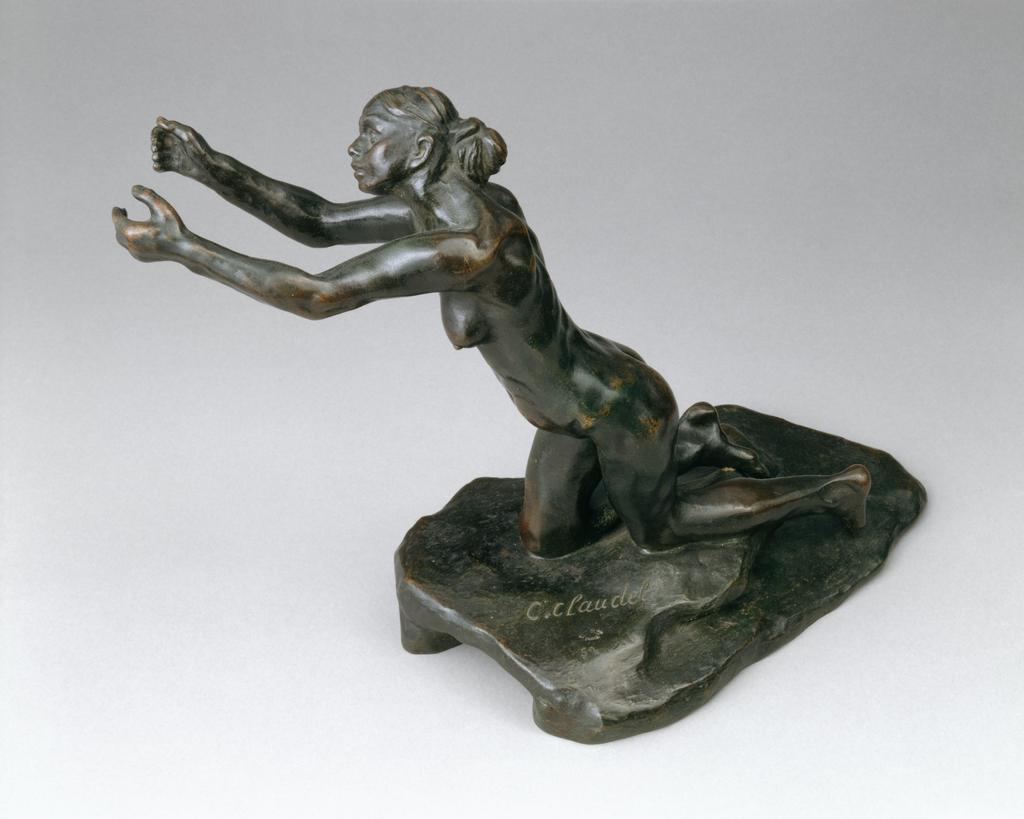 Camille Claudel (1864-1943), L’Implorante. Bronze, 27,9 x 36,8 x 21,3 cm. Fonte au sable d’Eugène Blot, 1905. Signé « C. Claudel », porte le cachet du fondeur et le numéro « 52 ». New York, Metropolitan Museum of Art. 