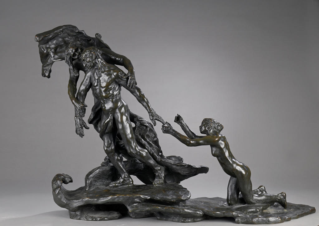 Camille Claudel (1864-1943), L’Âge mûr, dit La Jeunesse et l’Âge mûr, modèle créé en 1898. Bronze à patine brune richement nuancée, 61,5 x 85 x 37,5 cm. Fonte au sable d’Eugène Blot datant de 1907. Signé « C. Claudel », porte le cachet du fondeur « EUG. BLOT PARIS » et le numéro « 1 » au pied de l’implorante. Vente Philocale, 16 février 2025. Estimé : 1 500 000 / 2 000 000 €. 