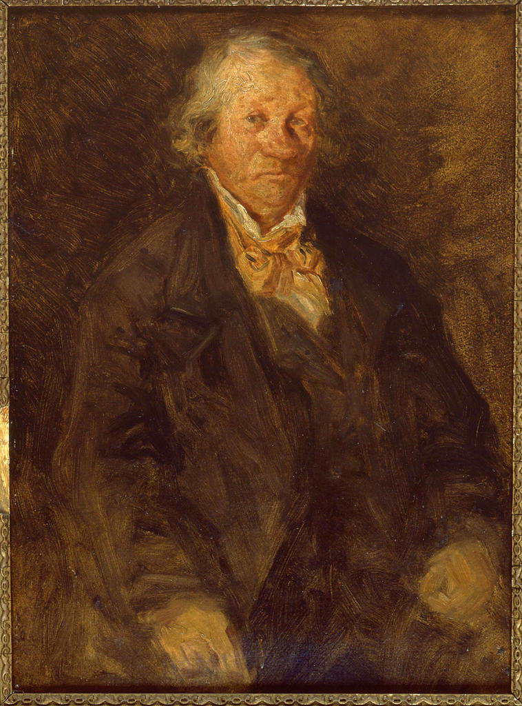 Eugène Boudin (1824-1898), Portrait de son père, vers 1850. Huile sur papier marouflé. Honfleur, musée Eugène-Boudin. Legs Eugène Boudin, 1899.