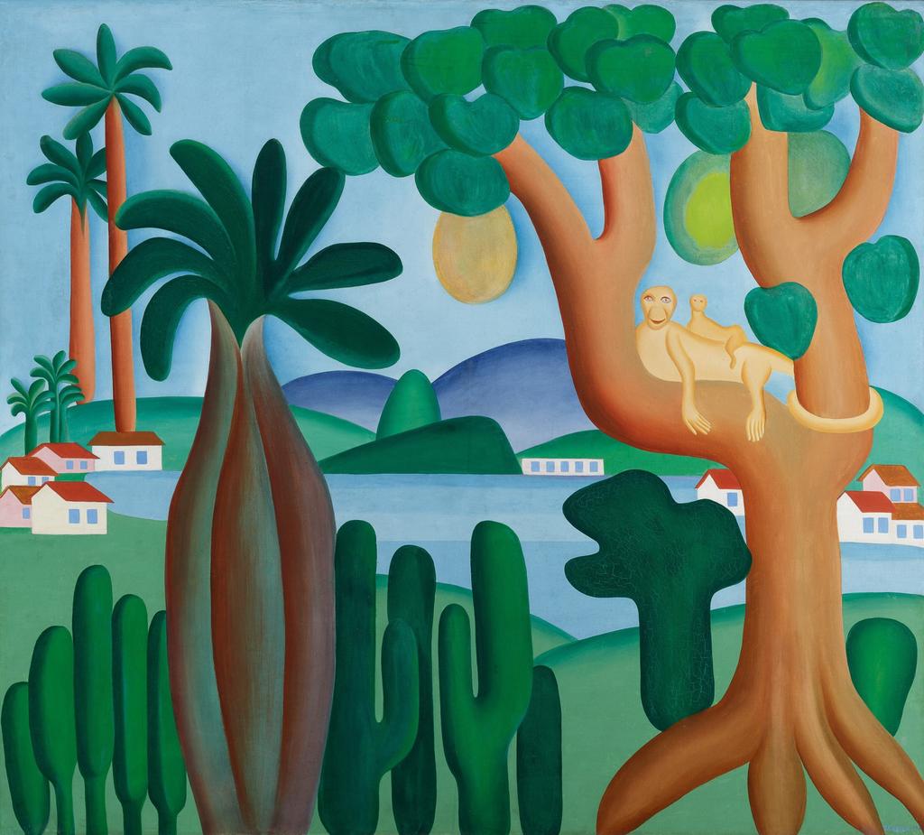 Tarsila do Amaral (1886-1973), Cartão-postal, 1929. Huile sur toile, 127,5 x 142,5 cm. Rio de Janeiro, collection particulière. 