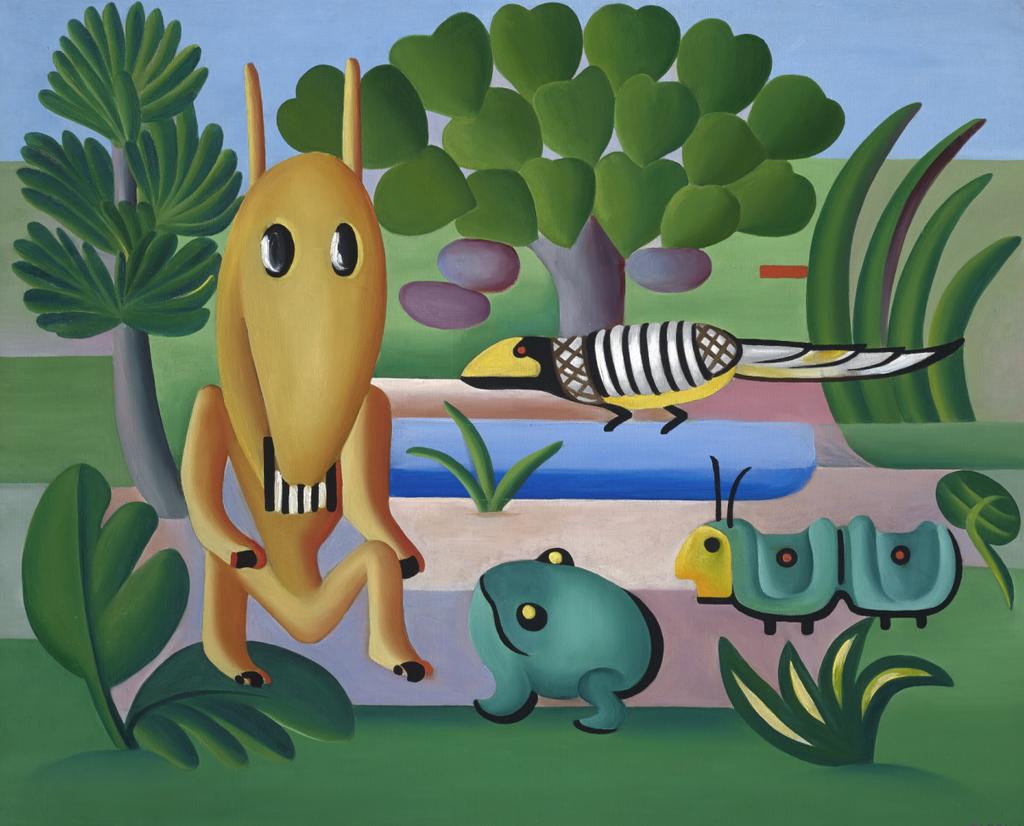 Tarsila do Amaral (1886-1973), La Cuca, 1924. Huile sur toile, 60,5 × 72,5 cm. Paris, Centre national des arts plastiques, en dépôt au musée de Grenoble. 