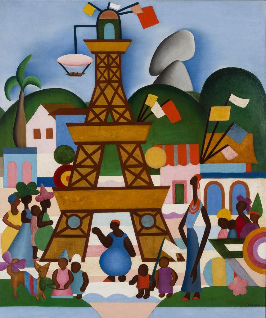 Tarsila do Amaral (1886-1973), Carnaval à Madureira, 1924. Huile sur toile, 76 x 63,5 cm. São Paulo, Fundação José e Paulina Nemirovsky, en dépôt à la Pinacoteca do Estado de São Paulo. 