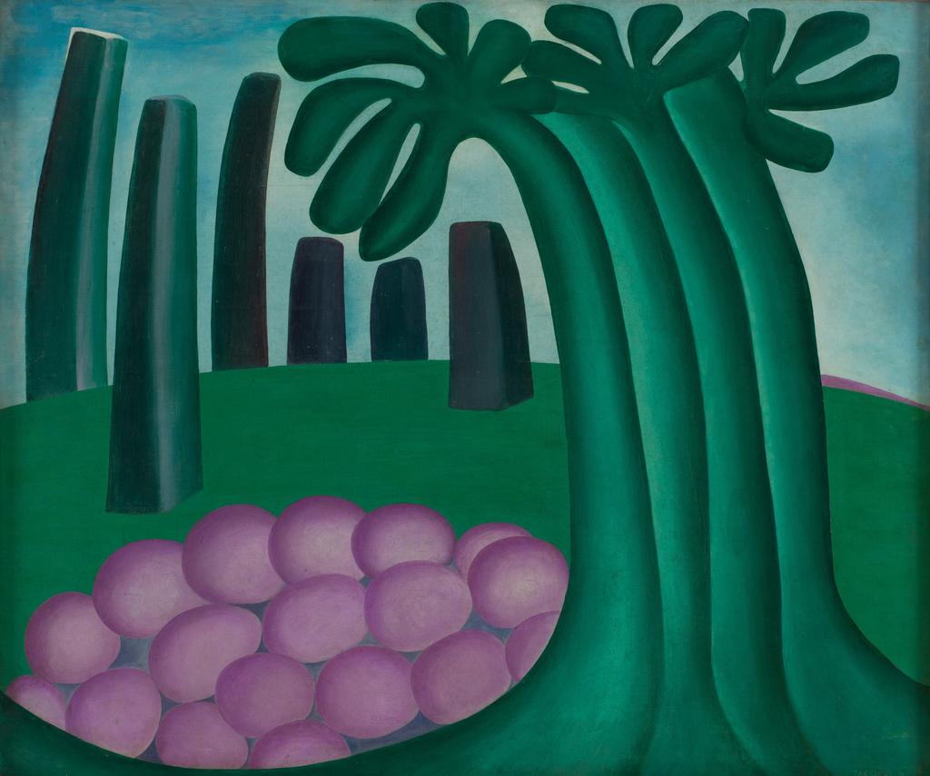 Tarsila do Amaral (1886-1973), Forêt, 1929. Huile sur toile, 63,9 x 76,2 cm. São Paulo, Museu de Arte Contemporânea da Universidade de São Paulo, donation du Museu de Arte Moderna de São Paulo par André Dreyfus. 