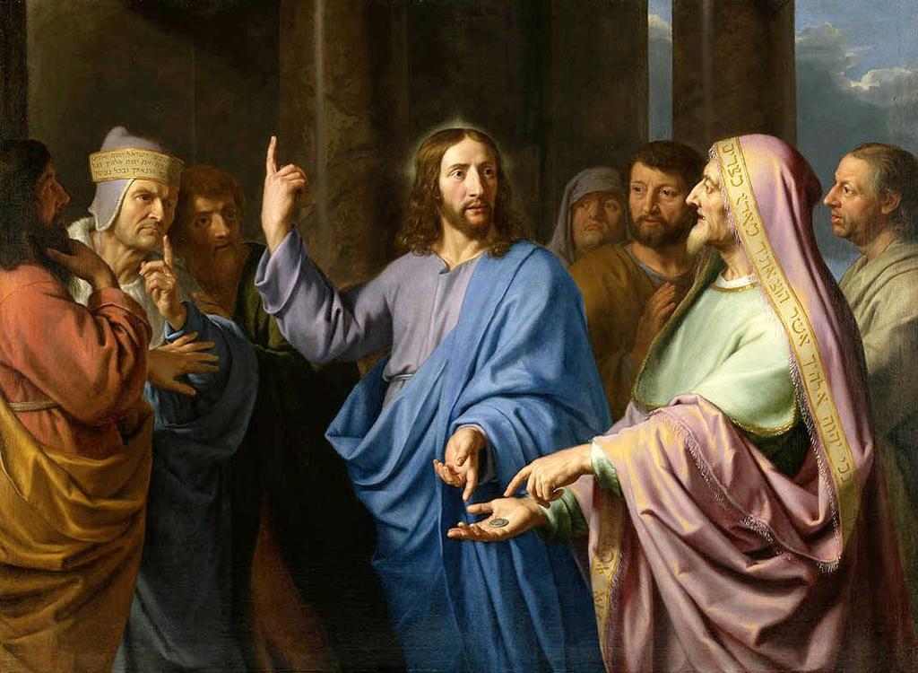 Philippe de Champaigne (1602-1674), Le Denier de César, vers 1663-1664. Huile sur toile, 138,5 x 188 cm. Montréal, musée des Beaux-Arts.