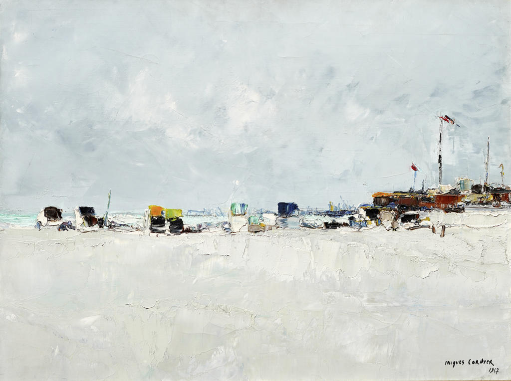 Jacques Cordier (1937-1975), Berck par mauvais temps, 1967. Huile sur toile, 46 x 62 cm. Fonds de dotation Jacques Cordier.