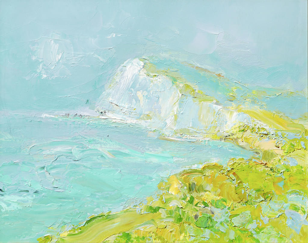 Jacques Cordier (1937-1975), Douvres, les falaises, 1971. Huile sur toile, 33 x 41 cm. Fonds de dotation Jacques Cordier.