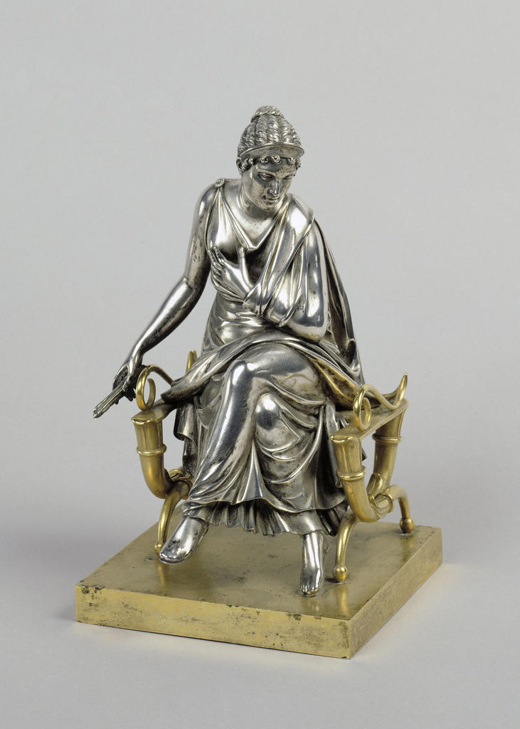 L’impératrice Marie-Louise d’après un bronze antique de la collection D.-V. Denon ; fonte de Louis-François Jeannest, ciselure de François-Aimé Damerat en 1812. Argent et bronze doré, 21,5 x 11,7 x 11,7 cm. Paris, musée du Louvre, en dépôt au château de Fontainebleau. 