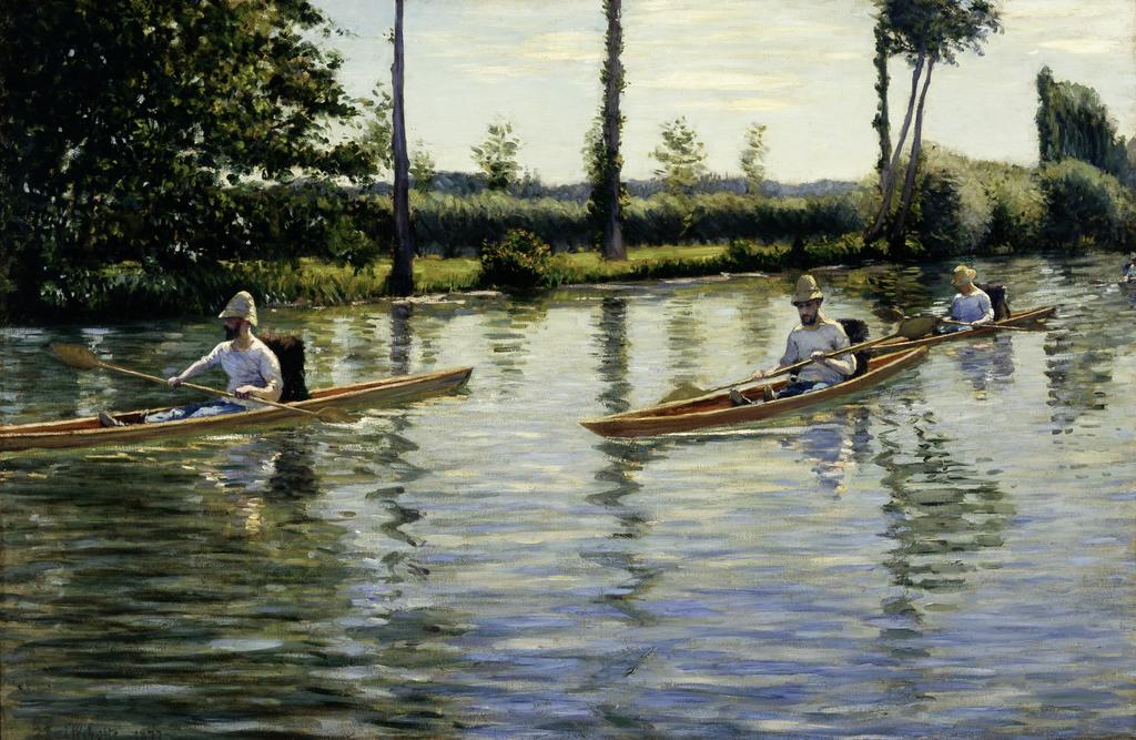 Gustave Caillebotte, Périssoires sur l’Yerres, 1877. Huile sur toile, 103 x 156 cm. Milwaukee, Milwaukee Art Museum.