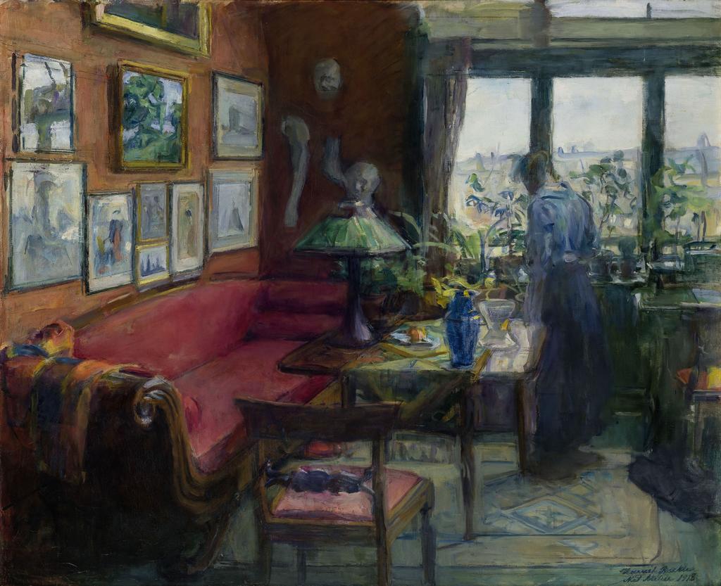 Harriet Backer, Mon atelier, 1918. Huile sur toile, 76 x 93 cm. Bergen, Kode Bergen Art Museum. 