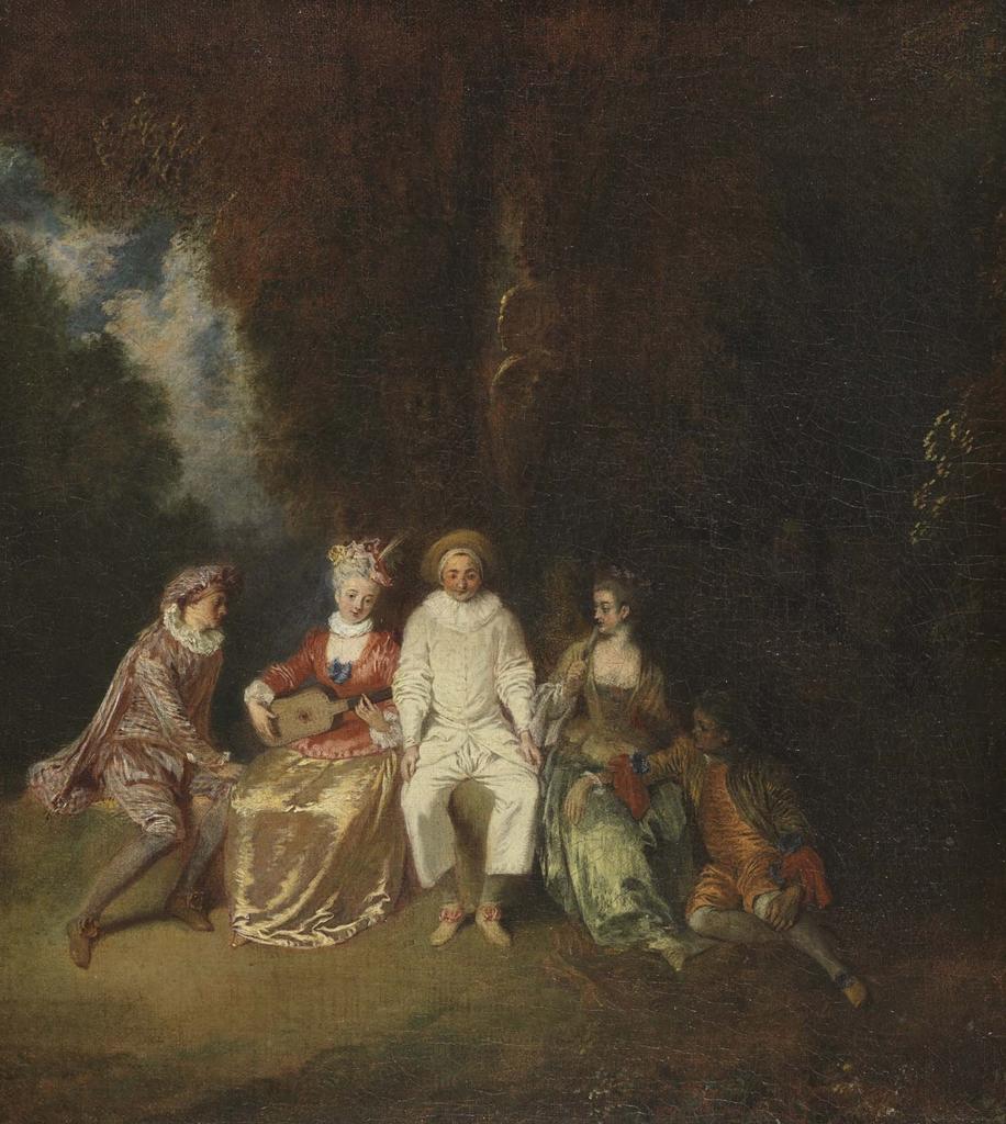 Antoine Watteau, Pierrot content, vers 1712-1713 (?). Huile sur toile, 35 x 31 cm. Madrid, Museo Thyssen-Bornemisza.