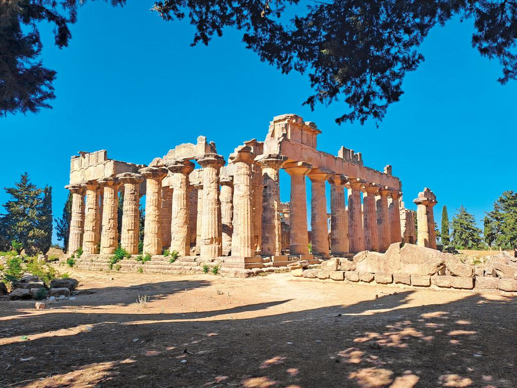 Le temple de Zeus à Cyrène, restauré et remonté à l’initiative de Sandro Stucchi entre 1968 et 2010. 