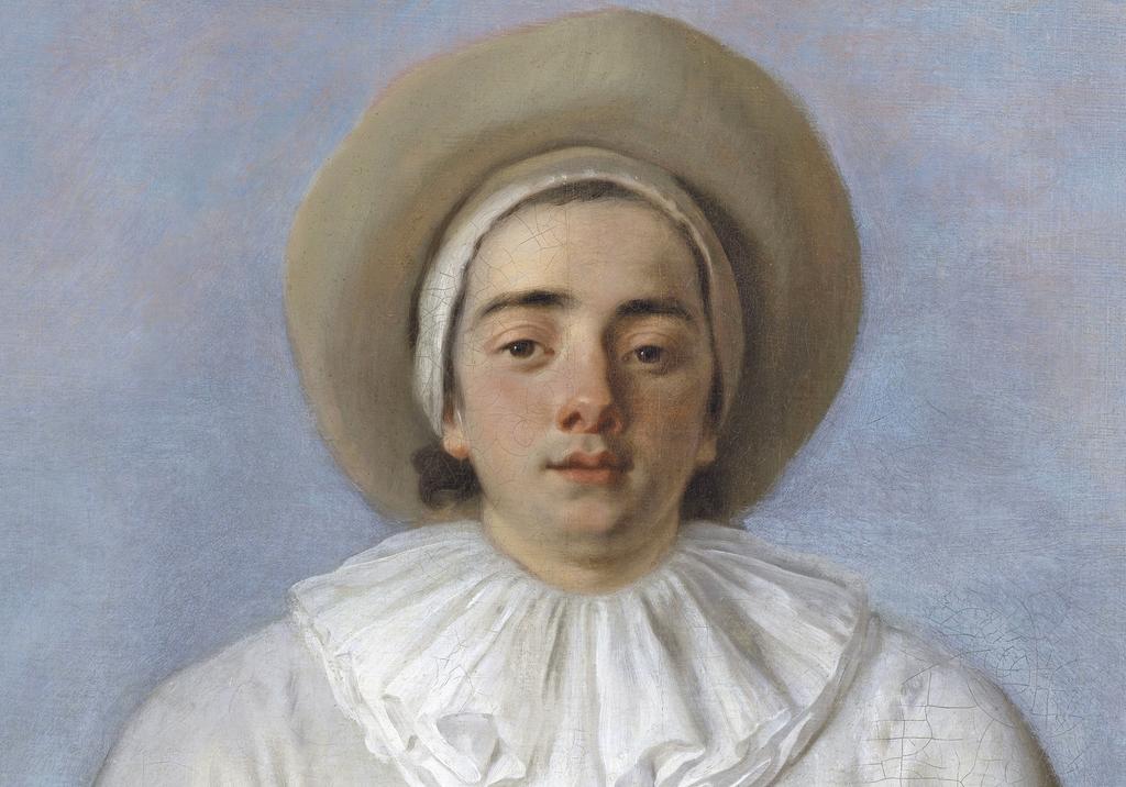 Antoine Watteau, Pierrot, dit autrefois le Gilles (détail), vers 1719. Paris, musée du Louvre.