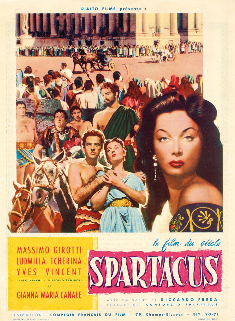 Affiche de Spartacus de Riccardo Freda. Collection Fondation Pathé.