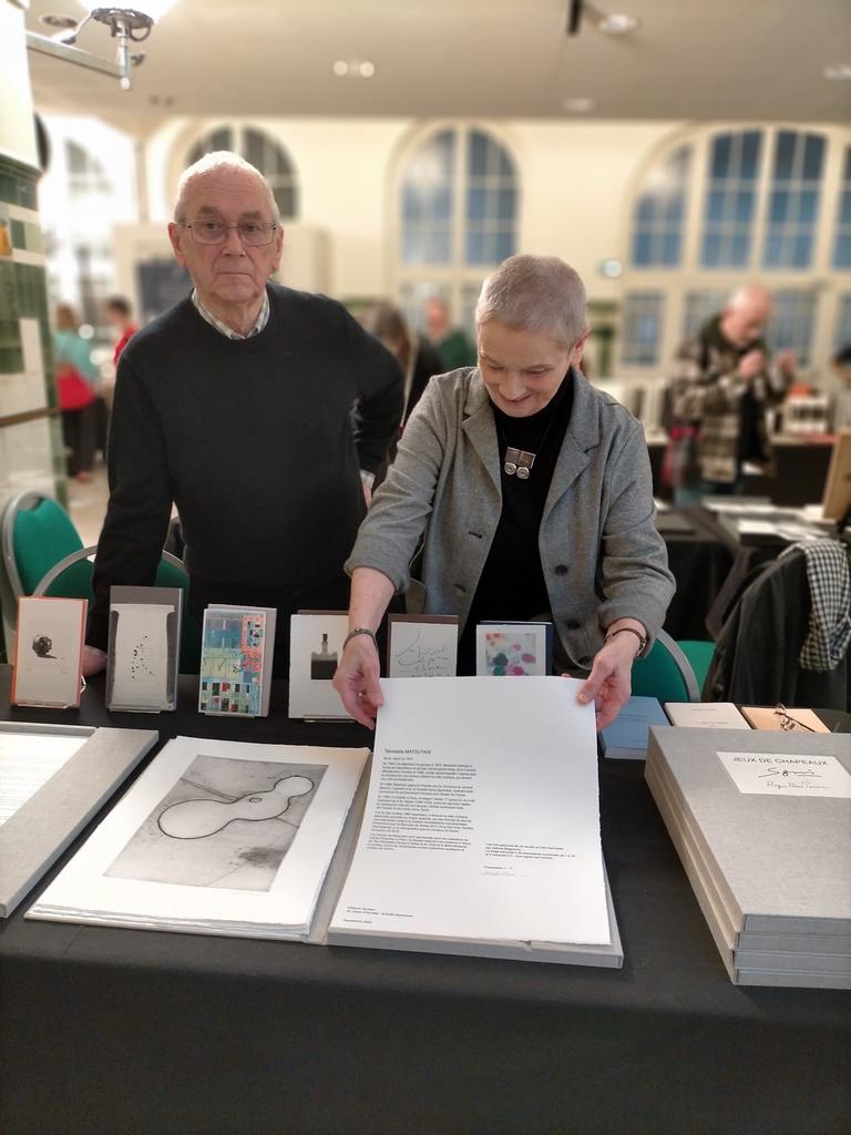 Gabriel Belgeonne et Thérèse Dujeu au salon Page(s, 2023.