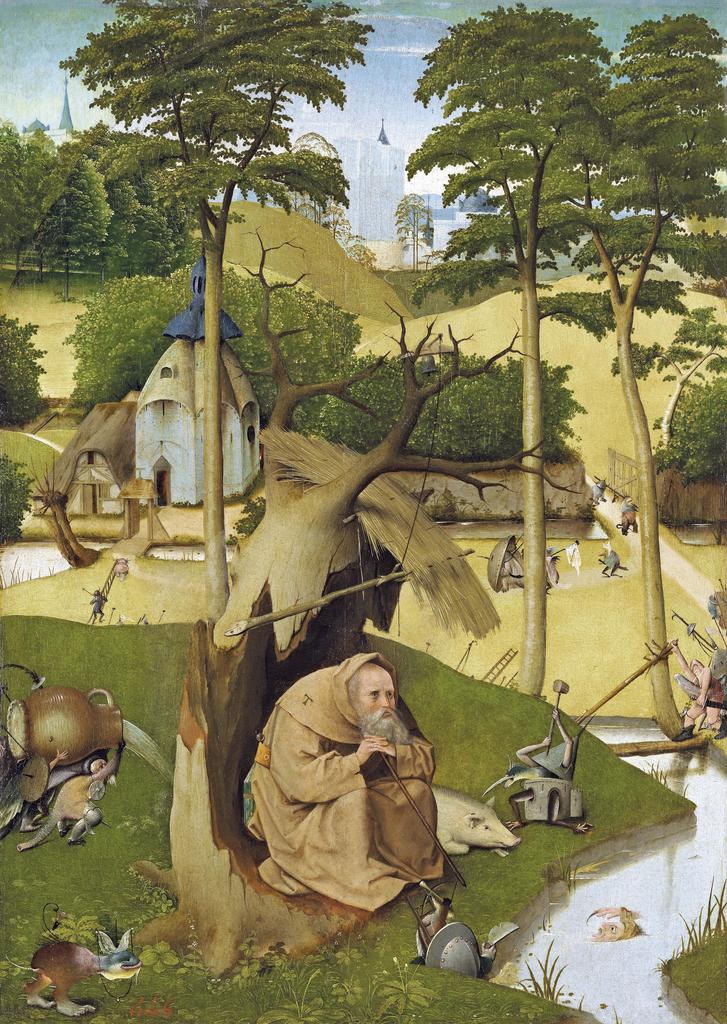 Jérôme Bosch, Tentation de saint Antoine, 1500-15. Huile sur bois, 73 x 52,5 cm. Madrid, Museo del Prado.