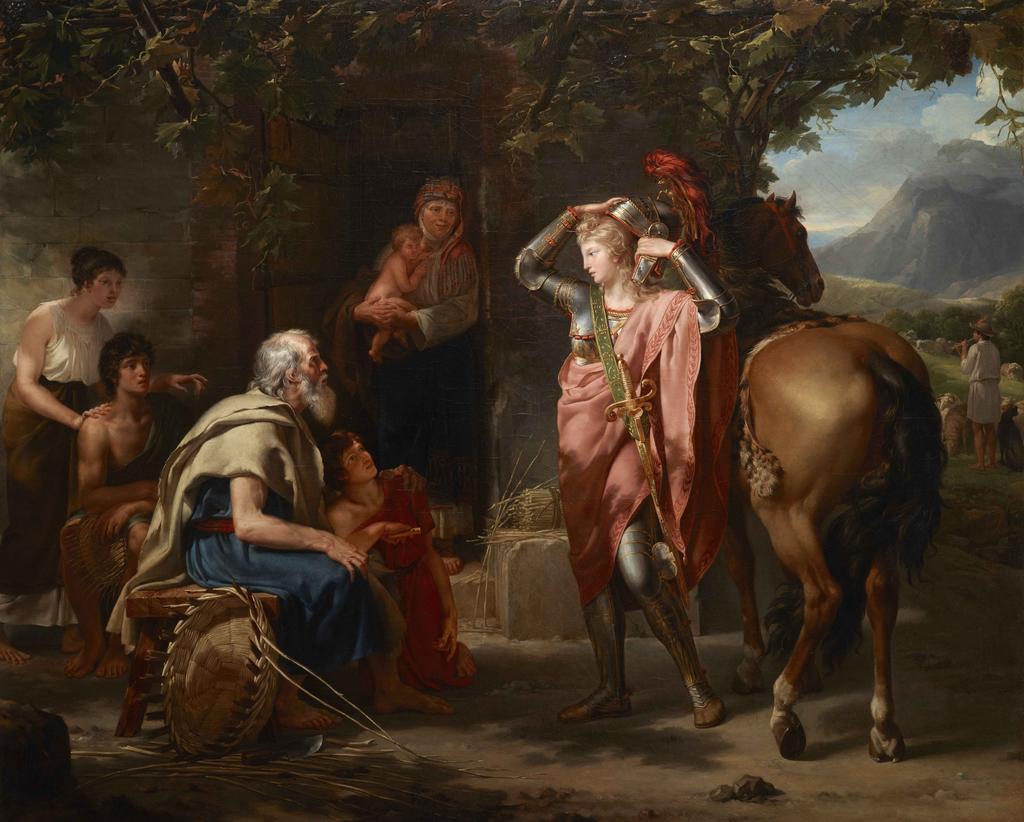 Guillaume Guillon Lethière, Herminie et les bergers, 1795. Huile sur toile, 79,4 x 102,9 cm. Dallas, Dallas Museum of Art. 