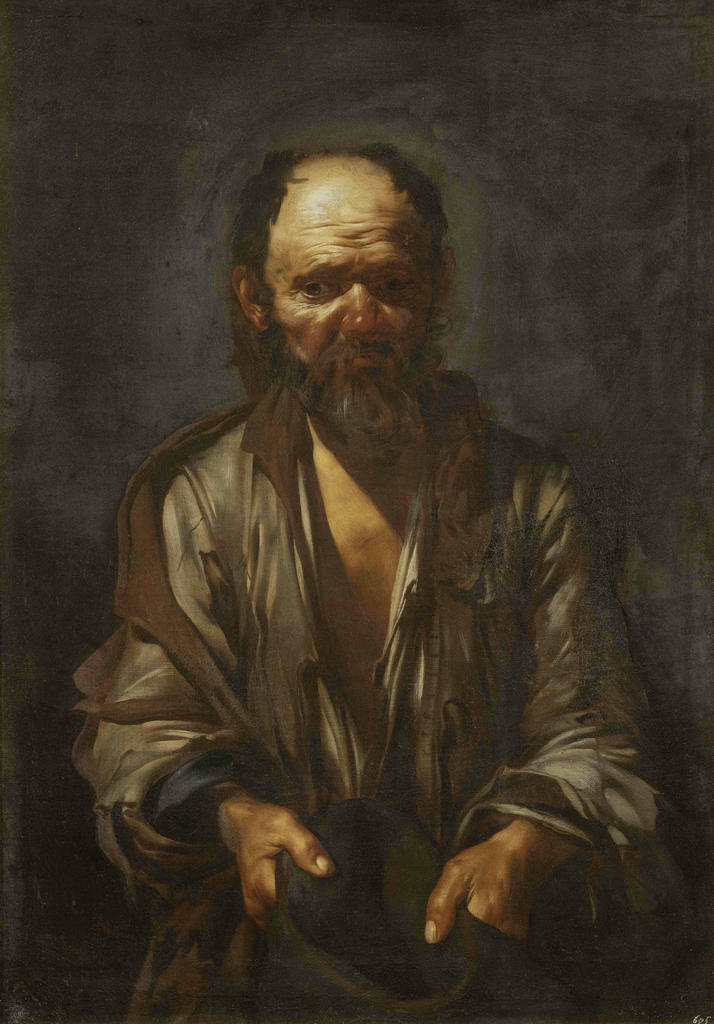 Jusepe de Ribera, Un mendiant, 1612-1614. Huile sur toile, 110 x 78 cm. Rome, Galleria Borghese. 